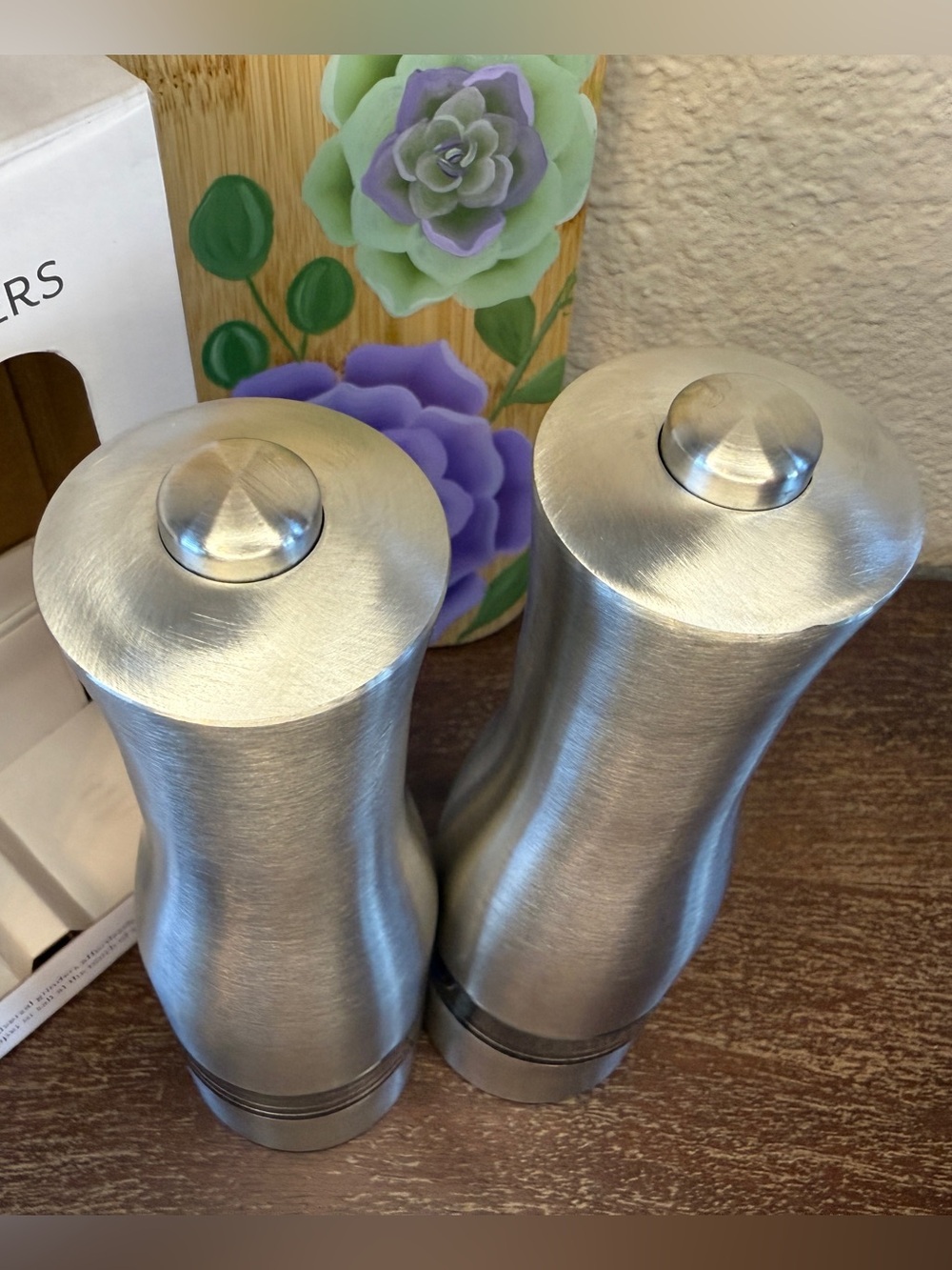 Sur La Table Stainless Steel Electric Salt & Pepper Grinder Set - Picture 13 of 16